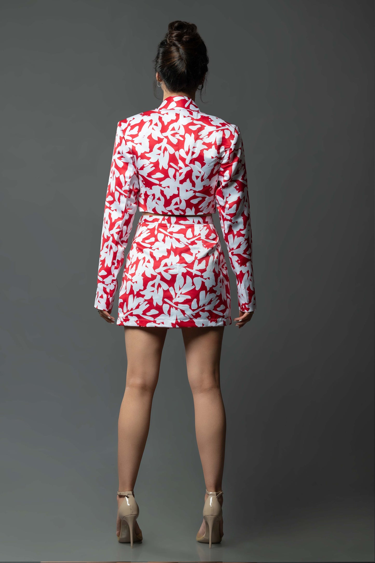 White on Red Floral Co-Ord Set