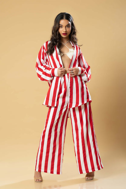 Red Stripe Co-Ord Set