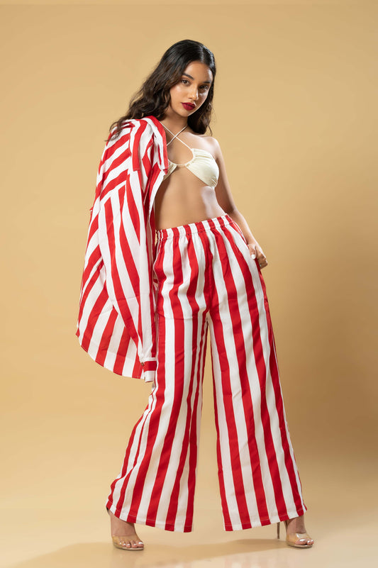 Red Stripe Co-Ord Set