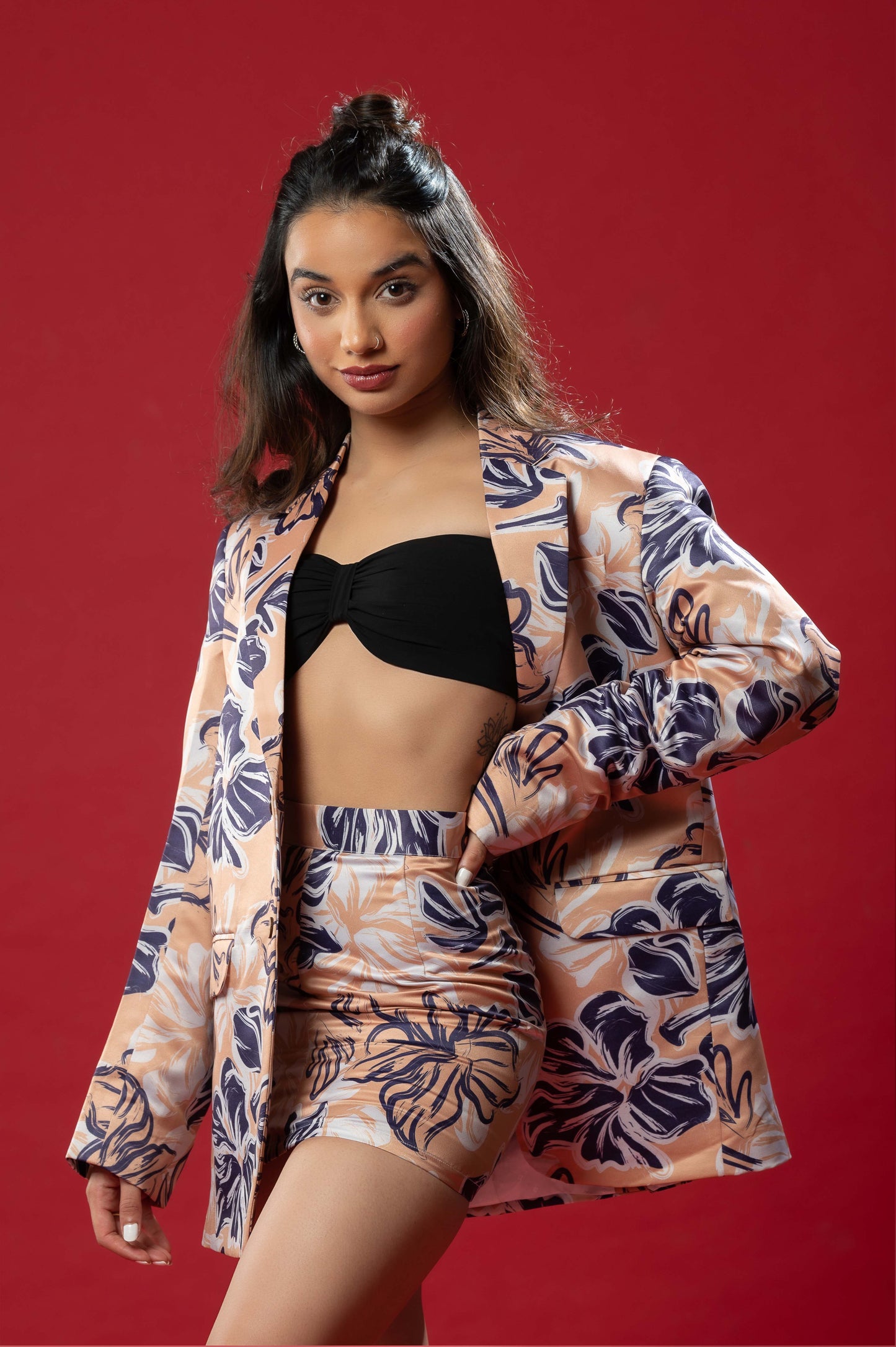 Purple on Yellow Co-Ord Set