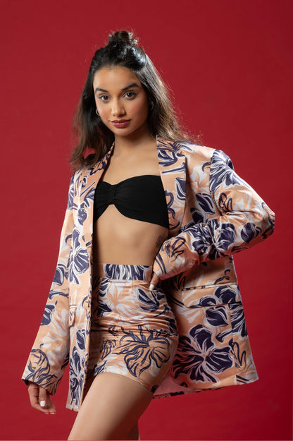 Purple on Yellow Co-Ord Set